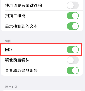 临夏苹果手机维修网点分享iPhone如何开启九宫格构图功能 